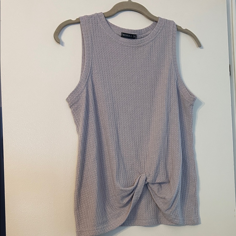 Lilac Twist Front Tank Top